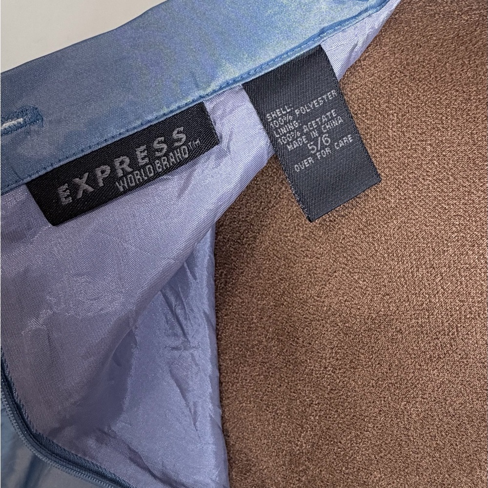 Express Shimmering Blue Maxi Skirt - Picture 12 of 13